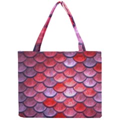 Red Mermaid Scale Mini Tote Bag