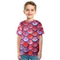 Red Mermaid Scale Kids  Sport Mesh Tee View1