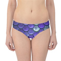 Blue Purple Mermaid Scale Hipster Bikini Bottoms