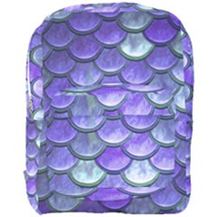 Blue Purple Mermaid Scale Full Print Backpack