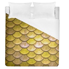 Yellow  Mermaid Scale Duvet Cover (queen Size) by snowwhitegirl