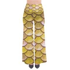 Yellow  Mermaid Scale So Vintage Palazzo Pants by snowwhitegirl