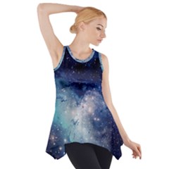 Nebula Blue Side Drop Tank Tunic