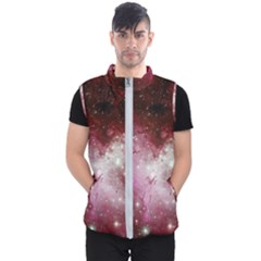 Nebula Red Men s Puffer Vest by snowwhitegirl