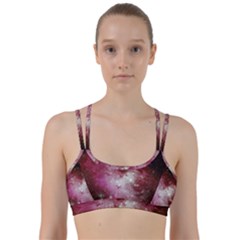 Nebula Red Line Them Up Sports Bra by snowwhitegirl