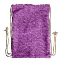 Purple Denim Drawstring Bag (large)