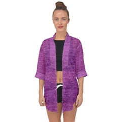 Purple Denim Open Front Chiffon Kimono by snowwhitegirl