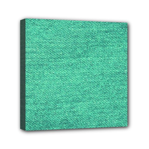 Green Denim Mini Canvas 6  X 6 