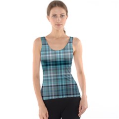 Teal Plaid Tank Top by snowwhitegirl