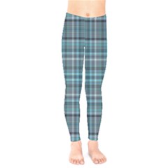 Teal Plaid Kids  Legging