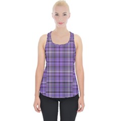 Purple  Plaid Piece Up Tank Top