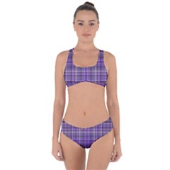 Purple  Plaid Criss Cross Bikini Set by snowwhitegirl