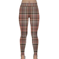 Peach  Plaid Classic Yoga Leggings