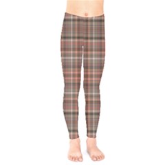 Peach  Plaid Kids  Legging