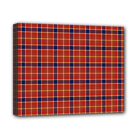 Red Yellow Plaid Canvas 10  X 8 