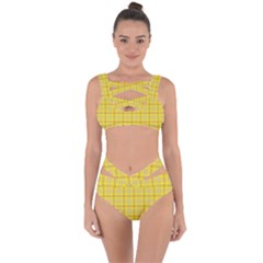 Yellow Sun Plaid Bandaged Up Bikini Set  by snowwhitegirl