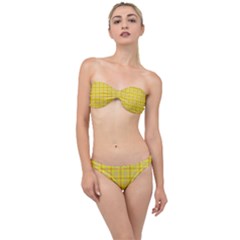 Yellow Sun Plaid Classic Bandeau Bikini Set by snowwhitegirl