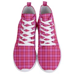 Valentine Pink Red Plaid Men s Lightweight High Top Sneakers
