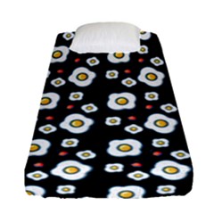 Eggs Black Fitted Sheet (single Size)