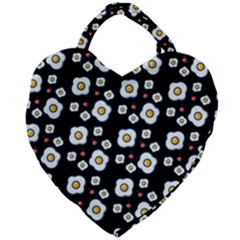 Eggs Black Giant Heart Shaped Tote