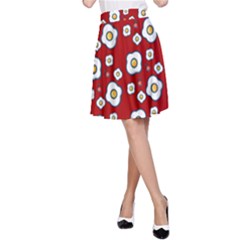 Eggs Red A-line Skirt