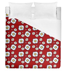 Eggs Red Duvet Cover (queen Size)