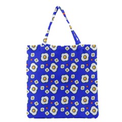 Eggs Blue Grocery Tote Bag by snowwhitegirl