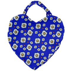 Eggs Blue Giant Heart Shaped Tote by snowwhitegirl