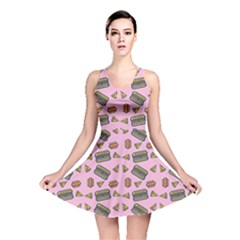 Fast Food Pink Reversible Skater Dress