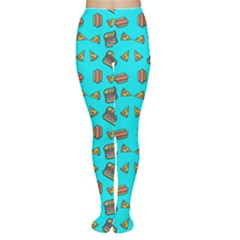 Fast Food Blue Women s Tights by snowwhitegirl