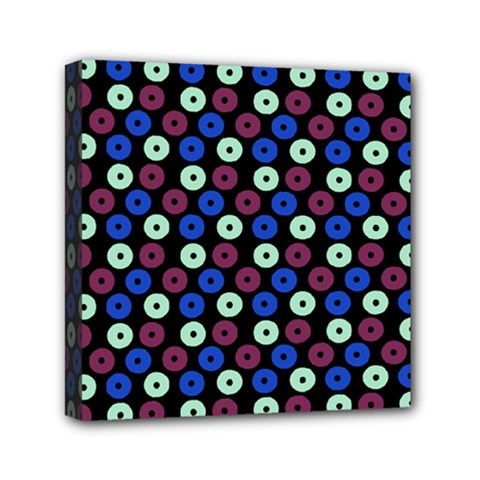 Eye Dots Blue Magenta Mini Canvas 6  X 6 