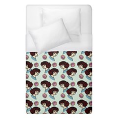 Redhead Girl Blue Duvet Cover (single Size) by snowwhitegirl