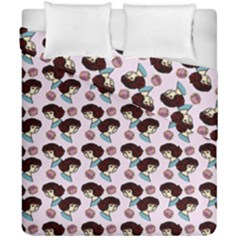 Redhead Girl Pink Duvet Cover Double Side (california King Size)