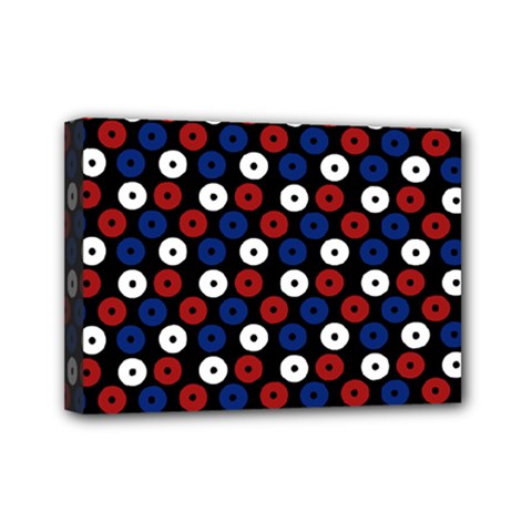 Eye Dots Red Blue Mini Canvas 7  X 5  by snowwhitegirl