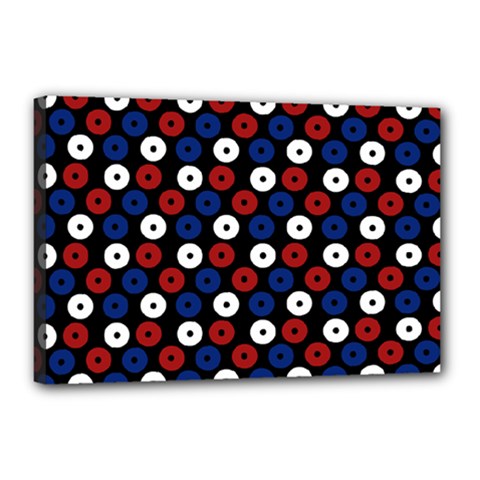 Eye Dots Red Blue Canvas 18  X 12  by snowwhitegirl