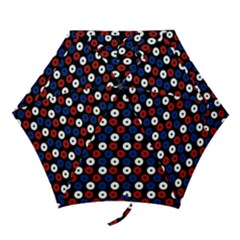 Eye Dots Red Blue Mini Folding Umbrellas by snowwhitegirl