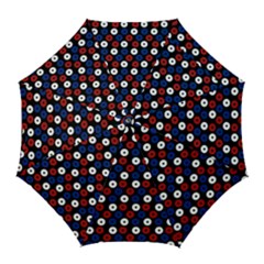 Eye Dots Red Blue Golf Umbrellas