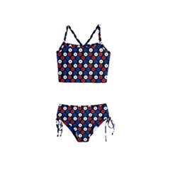 Eye Dots Red Blue Girls  Tankini Swimsuit by snowwhitegirl