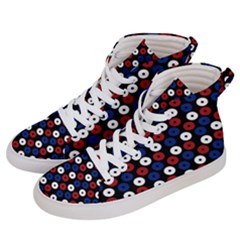 Eye Dots Red Blue Women s Hi-top Skate Sneakers by snowwhitegirl