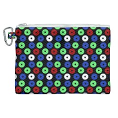 Eye Dots Green Blue Red Canvas Cosmetic Bag (xl) by snowwhitegirl