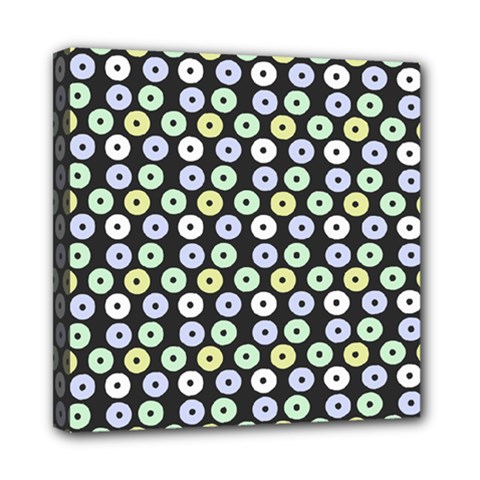 Eye Dots Grey Pastel Mini Canvas 8  X 8  by snowwhitegirl