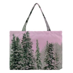 Winter Trees Pink Medium Tote Bag