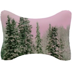 Winter Trees Pink Seat Head Rest Cushion by snowwhitegirl