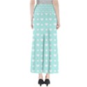 Hearts Dots Blue Full Length Maxi Skirt View2