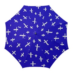 Blue White Cross Golf Umbrellas