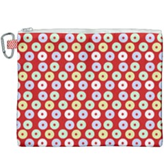 Eye Dots Red Pastel Canvas Cosmetic Bag (xxxl)