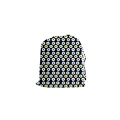 Eye Dots Black Pastel Drawstring Pouch (xs)