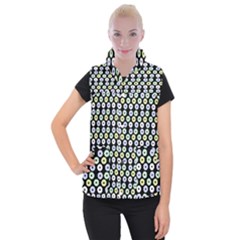 Eye Dots Black Pastel Women s Button Up Vest by snowwhitegirl