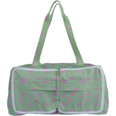 Hearts And Star Dot Green Multi Function Bag	