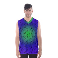 Blue Music Green Moon Men s Basketball Tank Top by snowwhitegirl